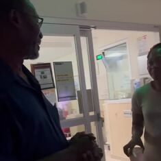 On our way out of the ICU on  July 11, the night before she passed.