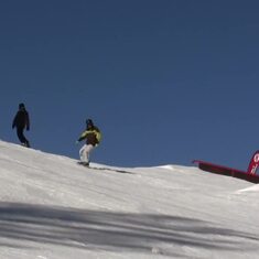 Snowboarding trick jumps at Heavenly, Lake Tahoe