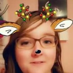 Kayley singing Rudolph the Red-Nosed Reindeer on December 5, 2018.