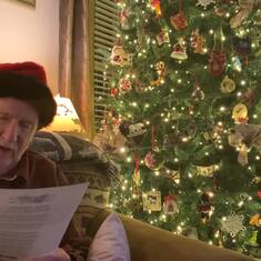 Dad reading The Night Before Christmas - Dec. 2020