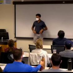 Rohan speaks at the Duke Leadership class