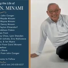 Full video of Warren Minami Celebration of Life Service (January 30, 2022)